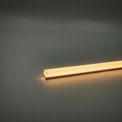 Modern Warm 3500K 900LM Sliver / Black Aluminum Single Glass Shelf Light For 6-8MM Glass