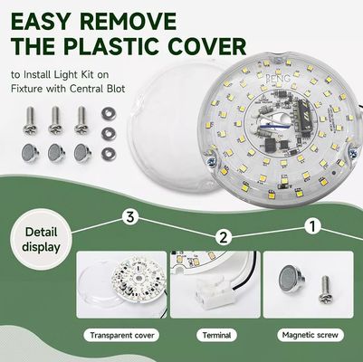 120V 15W Driverless Dia 100mm Led Light For Led Fan Light With ETL Certificate Ceiling Fan Led Light Replacement