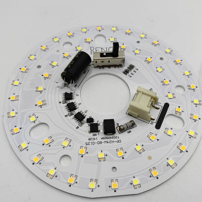 Dia125mm 4.9inch 24W LED Ceiling Fan Light Retrofit Kit Ceiling Light Replacement Kit 5CCT 3000K 3500K 4000K 5000K 6000K Adjustable 12W 18W 24W Switch, 2800LM 120V ETL  2  4 Watts