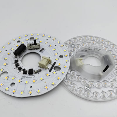 Dia125mm 4.9inch 24W LED Ceiling Fan Light Retrofit Kit Ceiling Light Replacement Kit 5CCT 3000K 3500K 4000K 5000K 6000K Adjustable 12W 18W 24W Switch, 2800LM 120V ETL  2  4 Watts