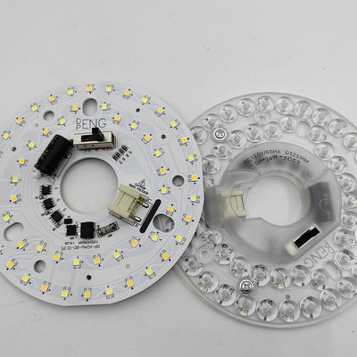 Dia125mm 4.9inch 24W LED Ceiling Fan Light Retrofit Kit Ceiling Light Replacement Kit 5CCT 3000K 3500K 4000K 5000K 6000K Adjustable 12W 18W 24W Switch, 2800LM 120V ETL  2  4 Watts