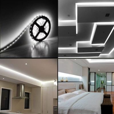 Flexible LED Strip Lights 600 Units LEDs LED Strips Waterproof 12 Volt LED Light Strips Pack Of 16.4ft/5m for Holiday Home Party Indoor Outdoor Decoration Waterproof White 1 Pack
