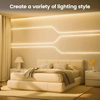Exterior Waterproof 12/24V Silicone LED Light Strip For Home Decor Neon LED Strip Lights White 16.4ft/5m Neon Light Strip 12V Silicone Waterproof Flexible LED Neon Rope Lights For Bedroom Festival
