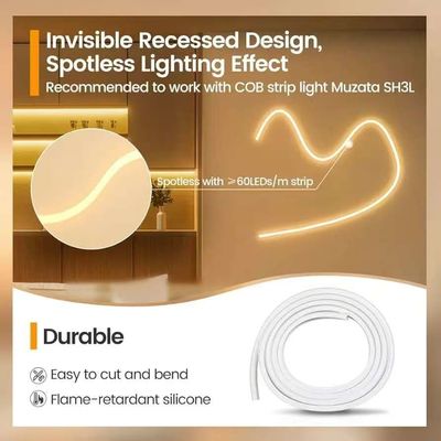 Exterior Waterproof 12/24V Silicone LED Light Strip For Home Decor Neon LED Strip Lights White 16.4ft/5m Neon Light Strip 12V Silicone Waterproof Flexible LED Neon Rope Lights For Bedroom Festival