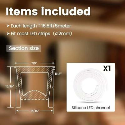 Exterior Waterproof 12/24V Silicone LED Light Strip For Home Decor Neon LED Strip Lights White 16.4ft/5m Neon Light Strip 12V Silicone Waterproof Flexible LED Neon Rope Lights For Bedroom Festival