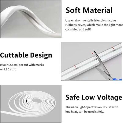 16.5FT / 5 Meter Spotless Silicone LED Channel System Recessed Flexible Tube With Milky White Cover Wider Track For 12mm Waterproof LED Strip Light USC7 WW