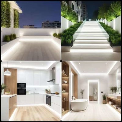 16.5FT / 5 Meter Spotless Silicone LED Channel System Recessed Flexible Tube With Milky White Cover Wider Track For 12mm Waterproof LED Strip Light USC7 WW