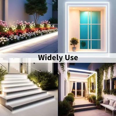 16.5FT / 5 Meter Spotless Silicone LED Channel System Recessed Flexible Tube With Milky White Cover Wider Track For 12mm Waterproof LED Strip Light USC7 WW