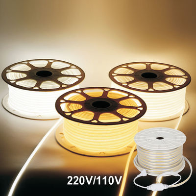 110V 220V Waterproof COB LED Light Strip With PVC Glue Customizable Blue / Ice Blue / White / Green / Purple / Golden / Pink