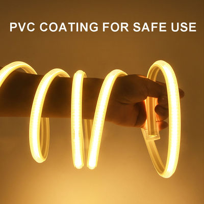110V 220V Waterproof COB LED Light Strip With PVC Glue Customizable Blue / Ice Blue / White / Green / Purple / Golden / Pink