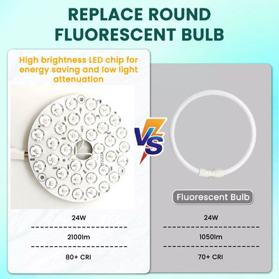 High Lumen 230V 15W 110MM 36V  3CCT Spare Part Ceiling Fan PCB Board Driver Less LED Modules Dimming And Color Adjustment