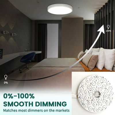 High Lumen 230V 15W 110MM 36V  3CCT Spare Part Ceiling Fan PCB Board Driver Less LED Modules Dimming And Color Adjustment