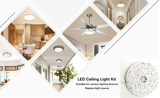 High Lumen 230V 15W 110MM 36V  3CCT Spare Part Ceiling Fan PCB Board Driver Less LED Modules Dimming And Color Adjustment