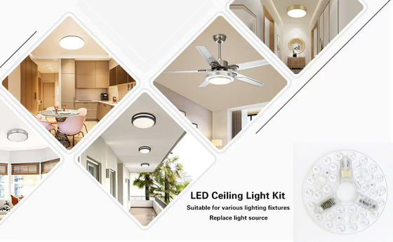 ERP Rosh LED Modules 5CCT 12W/18W/24W DIP Switch Ceiling Light Fan With Witch Power Replaces LED Module