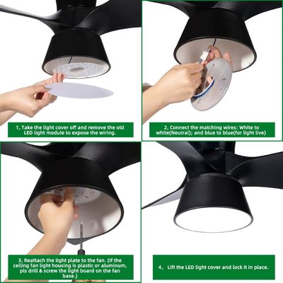 5CCT 18W/24W DIP Switch Ceiling Light Fan With Witch Power Replaces LED Module  120V Ceiling Fan Panel Retrofit Kit With DOB Modules