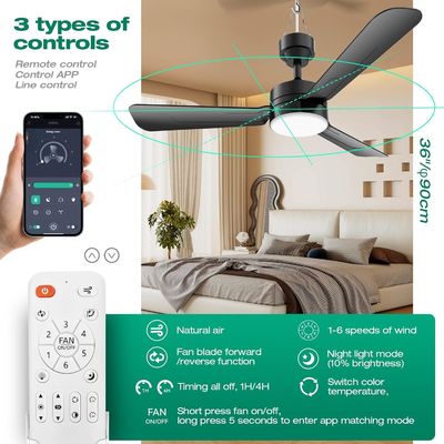 Ceiling Fans with Lights,36&quot; LED Fan Light Hanging with Hook,Hook Type Ceiling Fan,Plug in Ceiling Fan Light,40W,3000-6500k,Remote Control,Portable Fan for Camping Bed,Patios,(Black)N DFFFFFN`