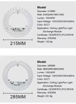 ERP ETL Certified 24W Round LED Panel Light with Adjustable CCT