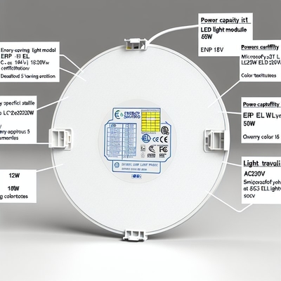 ERP ETL Certified 24W Round LED Panel Light with Adjustable CCT