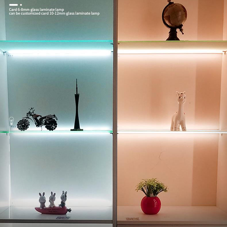 Single Glass Shelf LED Display Light With Warm White Dimming And 3500K Color Temperature