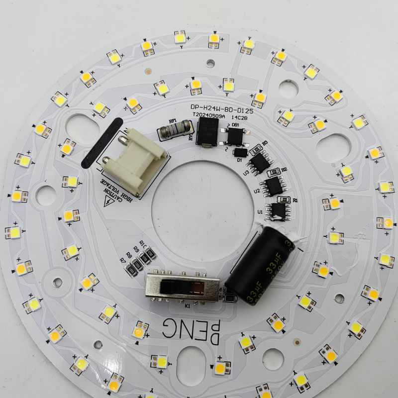 Dia125mm 4.9inch 24W LED Ceiling Fan Light Retrofit Kit Ceiling Light Replacement Kit 5CCT 3000K 3500K 4000K 5000K 6000K Adjustable 12W 18W 24W Switch, 2800LM 120V ETL  2  4 Watts
