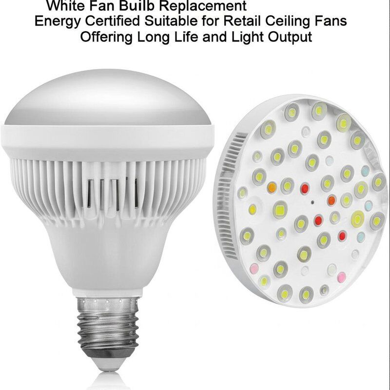 White Fan Light Bulb Replacement Energy Star Certified Suitable for Retail Ceiling Fans Offering Long Life and Light Output