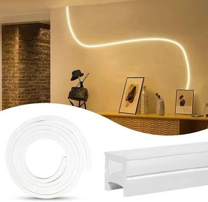 Exterior Waterproof 12/24V Silicone LED Light Strip For Home Decor Neon LED Strip Lights White 16.4ft/5m Neon Light Strip 12V Silicone Waterproof Flexible LED Neon Rope Lights For Bedroom Festival